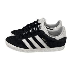 Adidas Gazelle Shoes Black White Suede Sneakers Size Youth 4